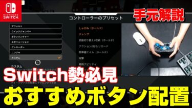 【Switch版APEX】おすすめボタン配置！ 普通持ちでキャラコンしやすいボタン配置はこれ！【スイッチエーペックス】