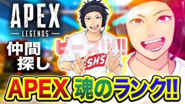 【APEXランク】緊急フルパ！やっほー！元気に行くぞぃ！仲間を探しつつ魂のソロランクGo!!!!!【ハセシン】Apex Legends