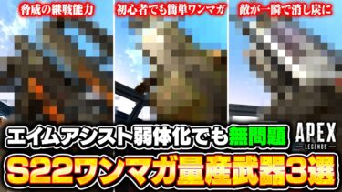 【シーズン22】エイムアシスト弱体化でも楽にワンマガできるおすすめ武器がコレ！撃ち合い方や武器構成まで徹底解説【APEX LEGENDS】