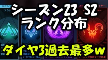 【APEX】ダイヤ3多すぎｗシーズン23ランク分布【エーペックス】